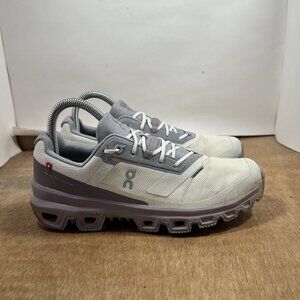 ON Cloud Cloudventure Women Size 7.5 White Heron Grey Purple Trail Running Shoes